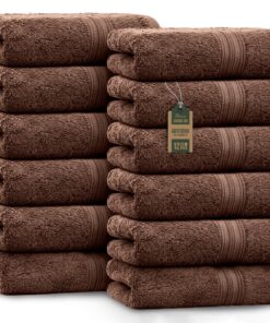 NatureMark Gästetücher – 12er Pack (30×50 cm), 100% Baumwolle, OEKO-TEX STANDARD 100 – weich & sehr saugfähig, pflegelei