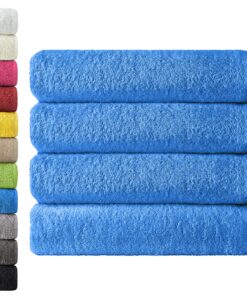 NatureMark Duschtücher – 4er-Pack (70 × 140 cm), 100% Baumwolle, Royal Blau