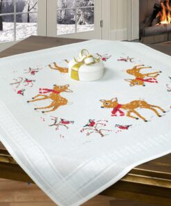 KAMACA Tischdecke Kreuzstitch Erwachsene/md 80x80 cm Selbersticken Kit Komplett